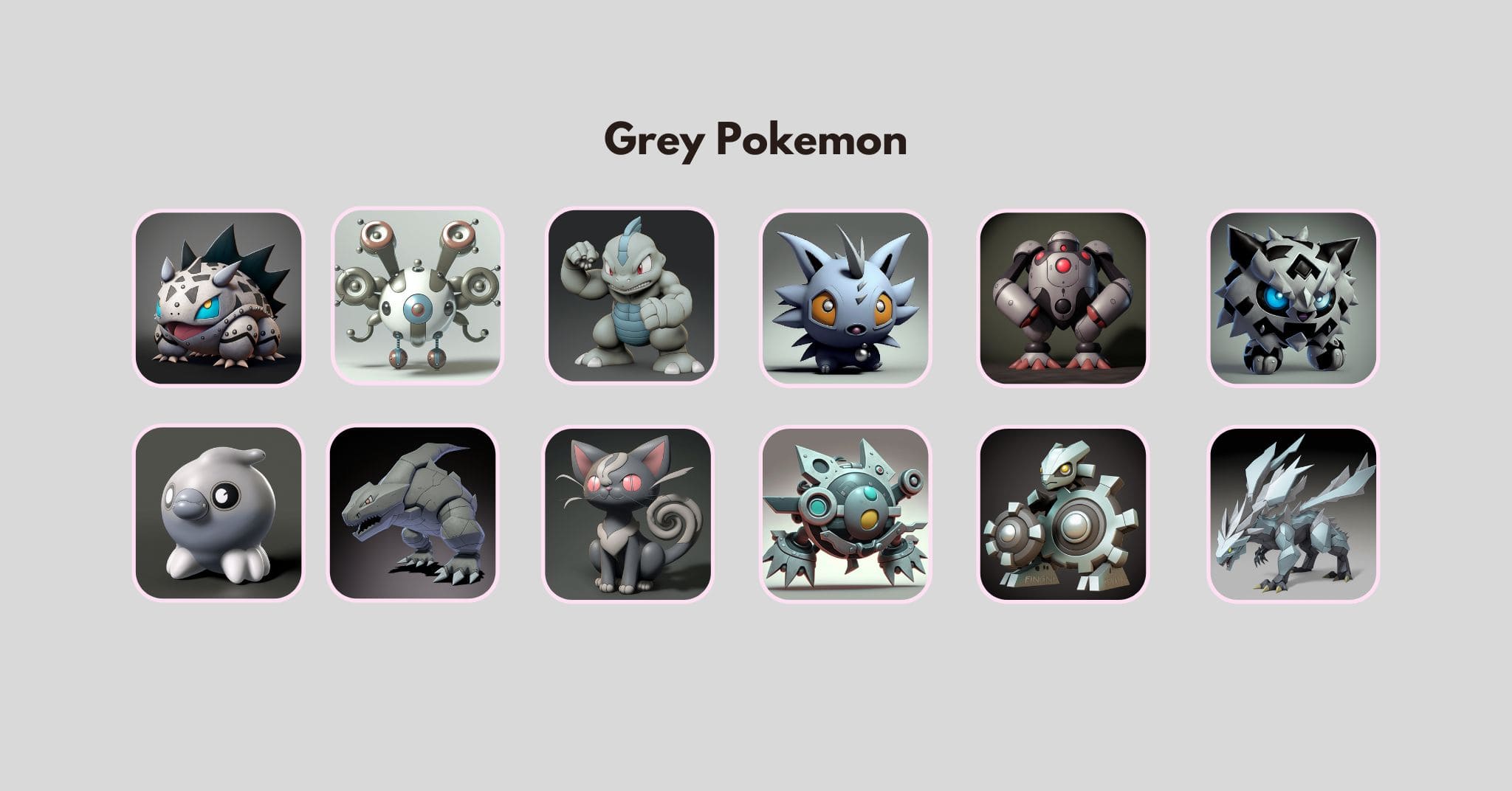 +20 Grey Pokemon Explained (3D Images) - Eggradients.com